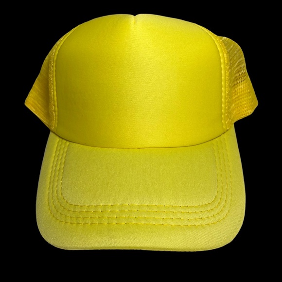 None Accessories Yellow Trucker Hat Snapback Retro Style Foam Hat Poshmark